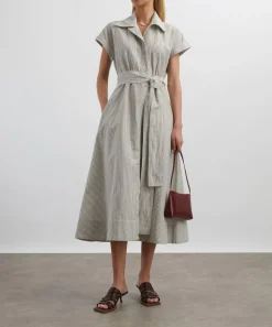 Mondo Corsini Dresses^Lucy White Moss Linen Weave Dress