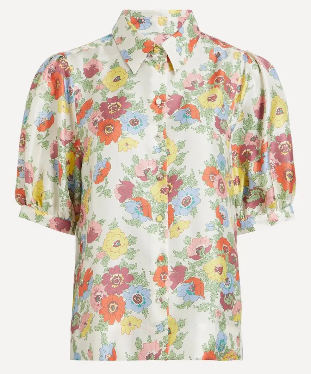 Liberty Tops^Madeleine Silk Puff-Sleeve Shirt