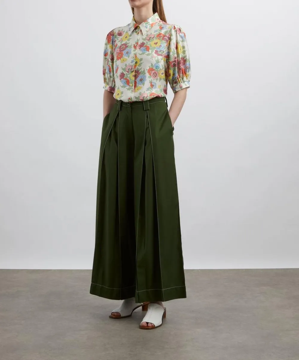Liberty Tops^Madeleine Silk Puff-Sleeve Shirt
