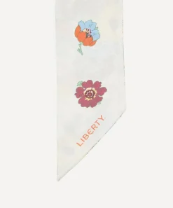 Liberty Scarves^Madeleine 8X160 Skinny Jacquard Silk Scarf