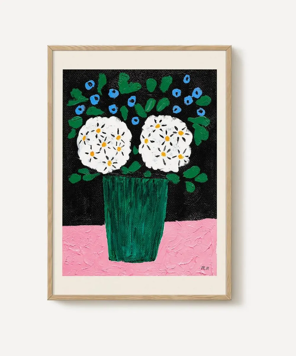 PSTR Studio Wall Art|Living Room^Madelen Möllard Bouquet in Green Vase Framed Print