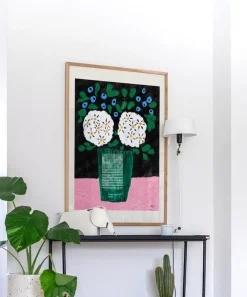PSTR Studio Wall Art|Living Room^Madelen Möllard Bouquet in Green Vase Framed Print