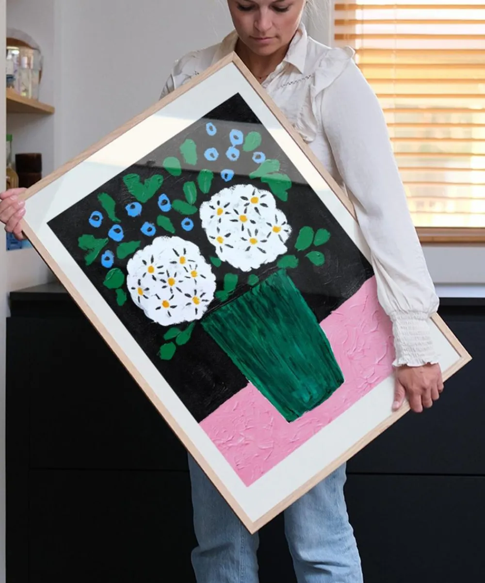 PSTR Studio Wall Art|Living Room^Madelen Möllard Bouquet in Green Vase Framed Print
