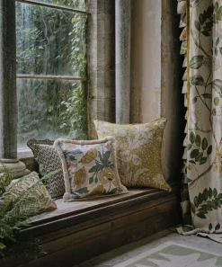 Liberty Interiors Furnishing Fabrics^Magical Plants Wycombe Linen in Lichen