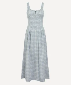 Damson Madder Dresses^Mallory Cloudy Check Midi Dress