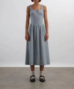Damson Madder Dresses^Mallory Cloudy Check Midi Dress