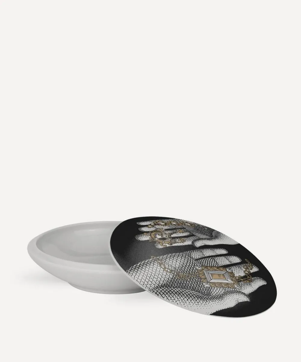 Fornasetti Storage^Mano Con Gioielli Round Box