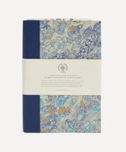 Giannini Stationery And Games^Marbled Notebook with Leather Spine and Tie