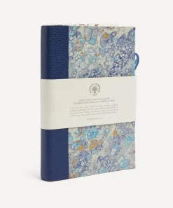 Giannini Stationery And Games^Marbled Notebook with Leather Spine and Tie