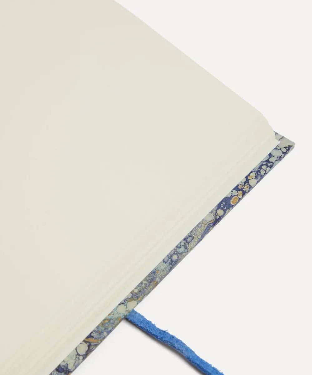 Giannini Stationery And Games^Marbled Notebook with Leather Spine and Tie
