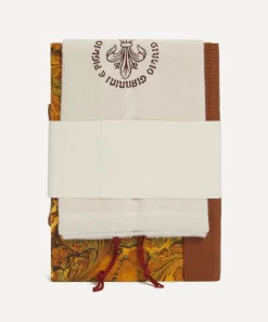 Giannini Stationery And Games^Marbled Notebook with Leather Spine and Tie
