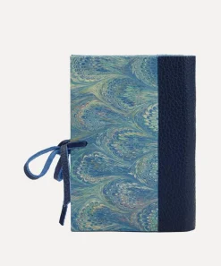 Giannini Stationery And Games^Marbled Notebook with Leather Spine and Tie