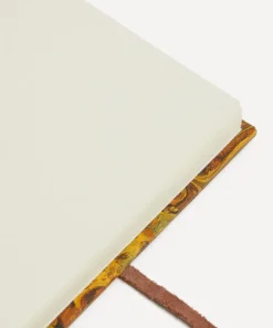 Giannini Stationery And Games^Marbled Notebook with Leather Spine and Tie