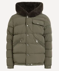 Moncler Coats & Jackets^Marcelettes Hooded Teddy-Trimmed Short Down Jacket