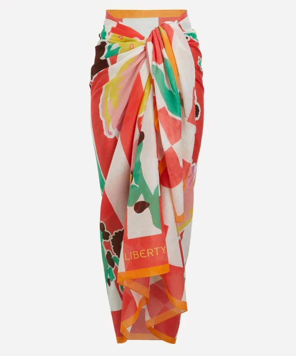 Liberty Scarves^Marianna’s Bouquet 130x170 Cotton Sarong