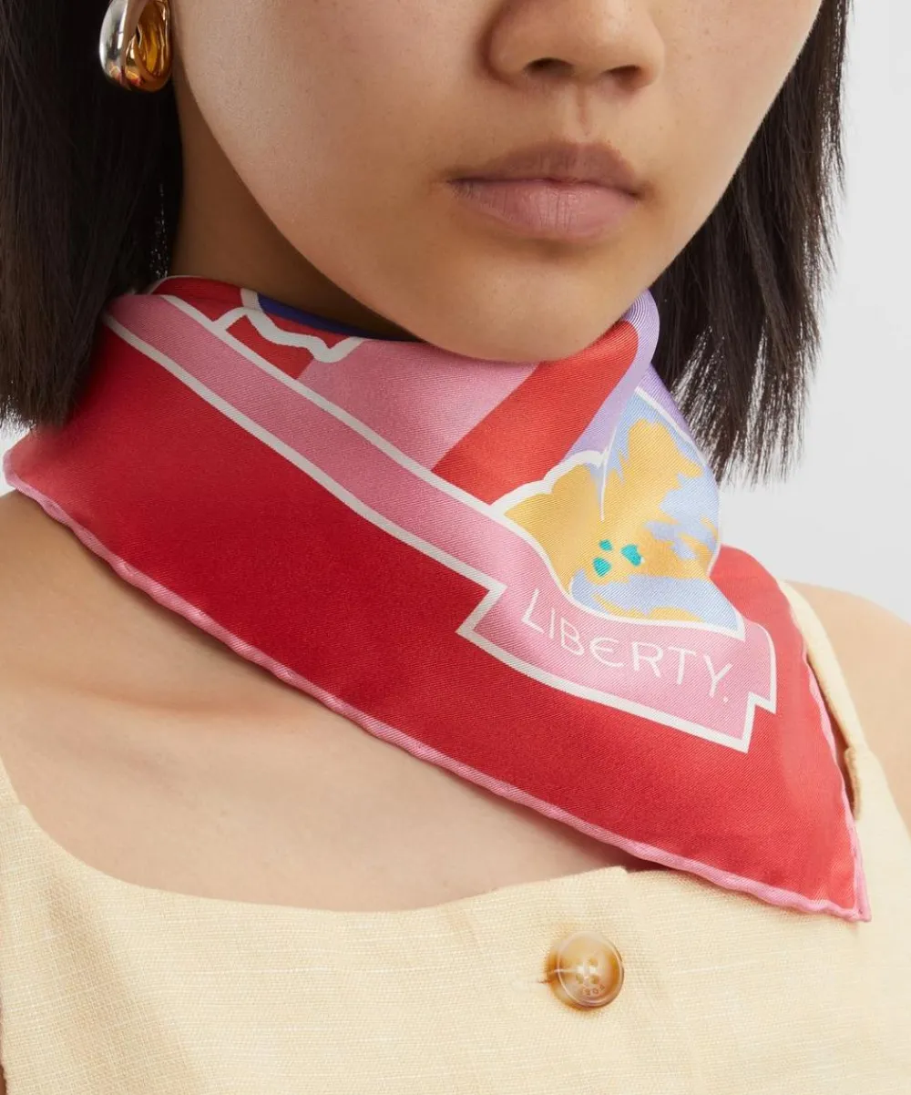 Liberty Scarves^Marianna’s Bouquet 90x90 Silk Scarf