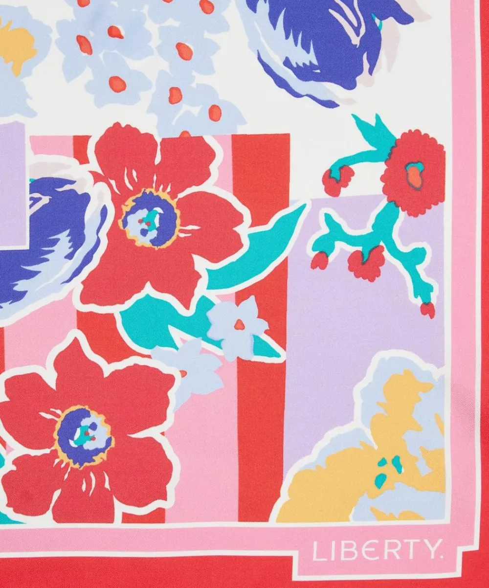 Liberty Scarves^Marianna’s Bouquet 90x90 Silk Scarf