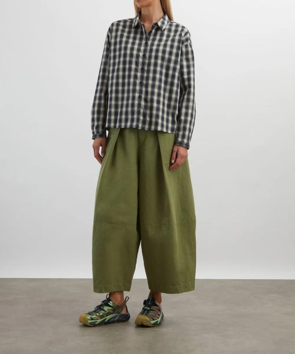 YMC Tops^Marianne Checked Long-Sleeve Shirt