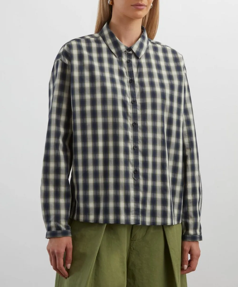 YMC Tops^Marianne Checked Long-Sleeve Shirt