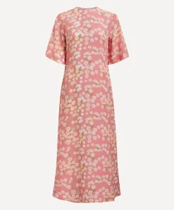 Bernadette Dresses^Marjorie Pink Buttercups Silk Dress