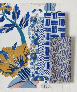 Liberty Interiors Furnishing Fabrics^Marquee Painswick Weave in Lapis – Outdoor