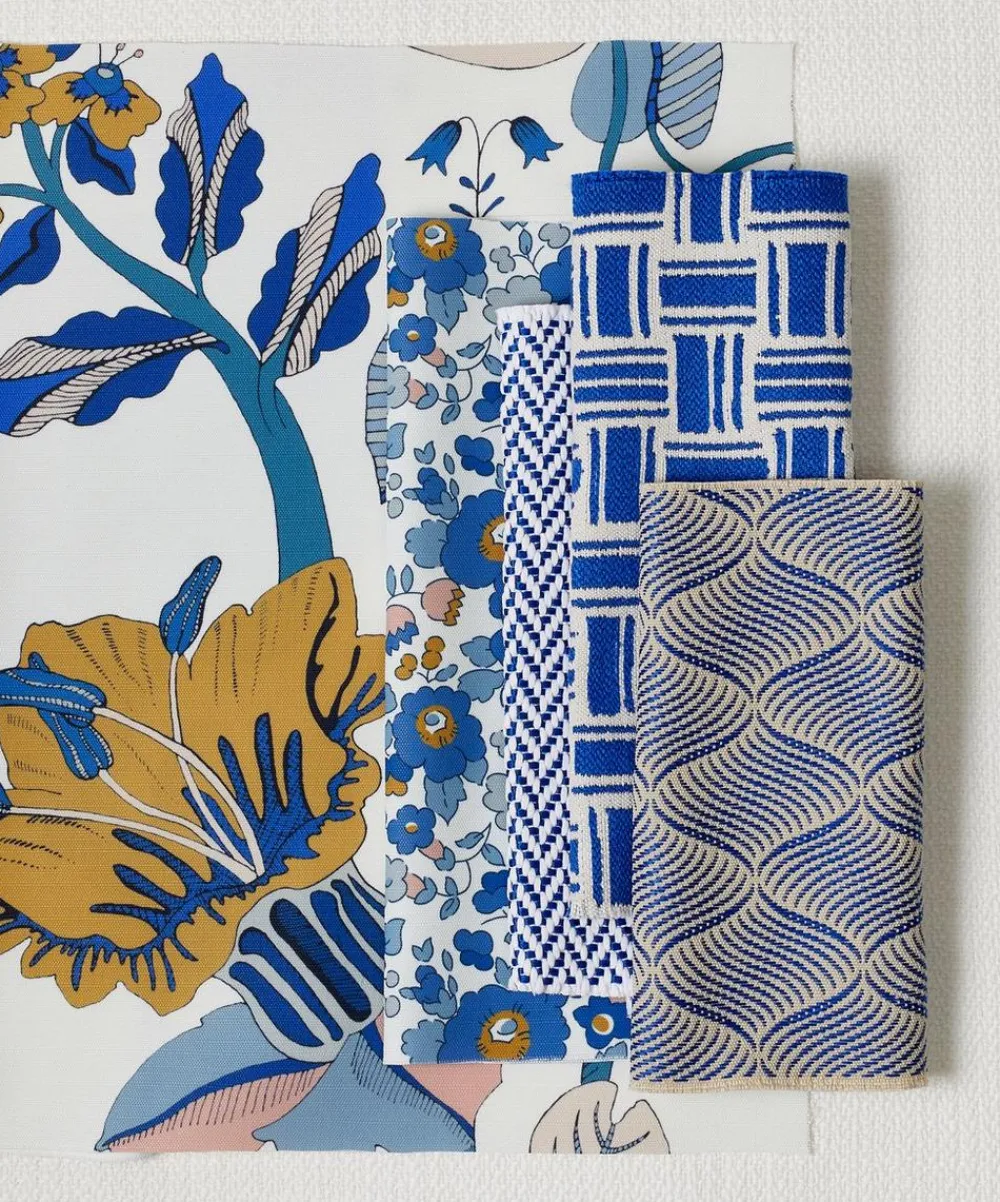 Liberty Interiors Furnishing Fabrics^Marquee Painswick Weave in Lapis – Outdoor