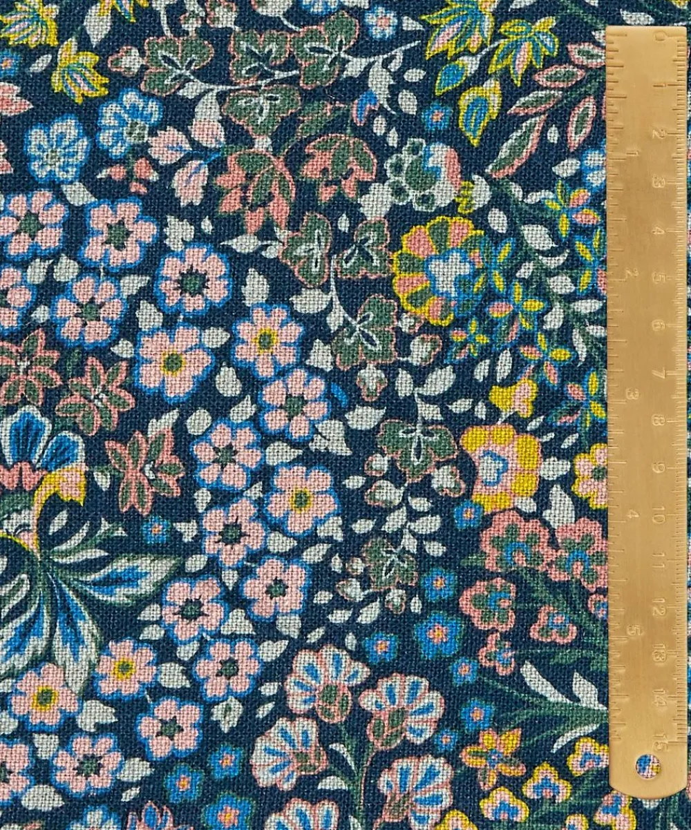 Liberty Interiors Furnishing Fabrics^Marquess Garden Ladbroke Linen in Lichen