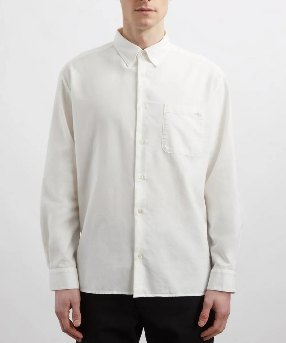 A.P.C. Shirts^Mateo Logo Cotton Shirt