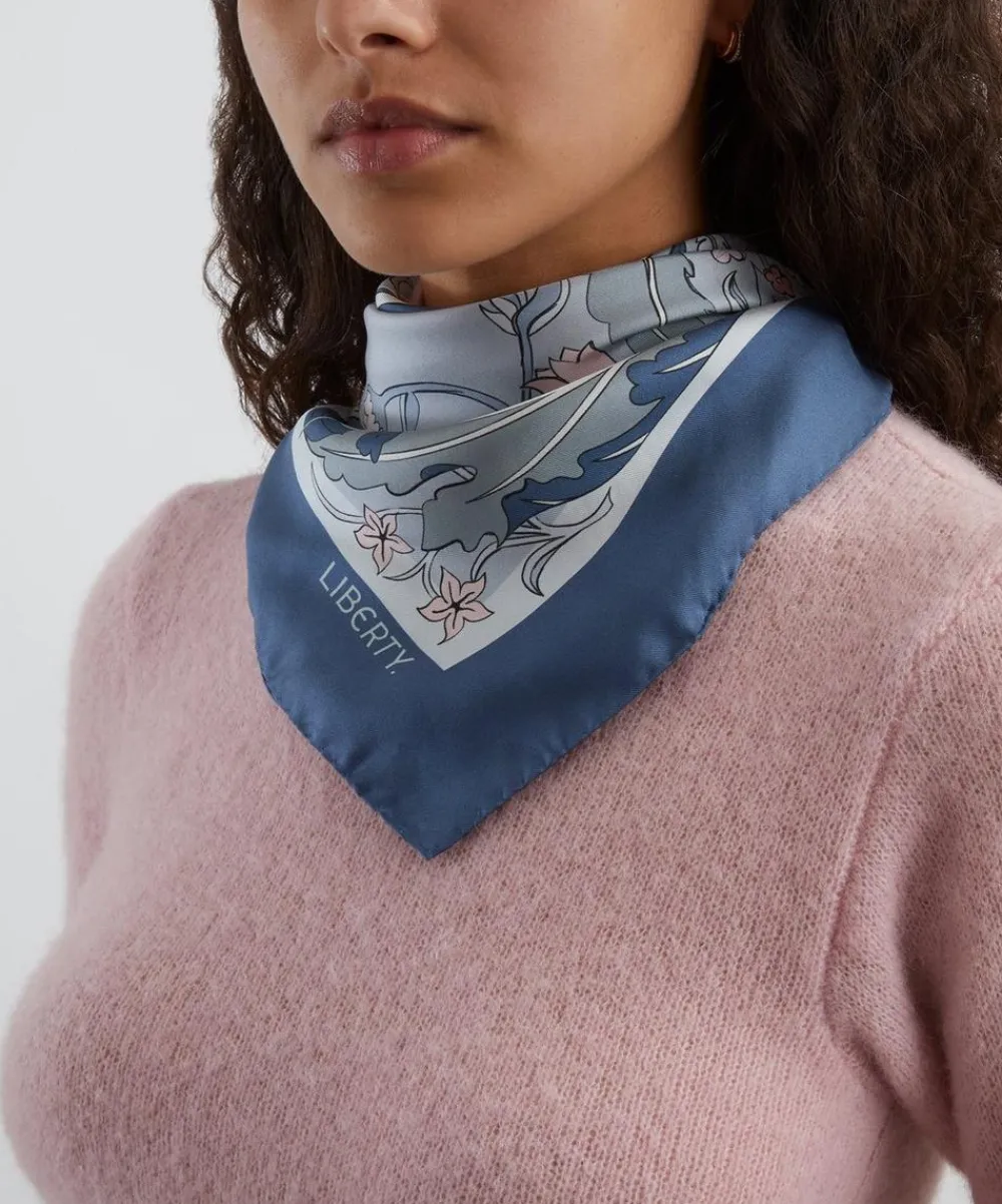 Liberty Scarves^May’s Garden 70x70 Silk Scarf