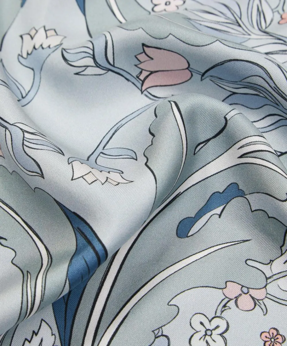 Liberty Scarves^May’s Garden 70x70 Silk Scarf