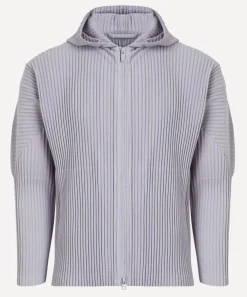 HOMME PLISSÉ ISSEY MIYAKE Coats & Jackets^MC JUNE Cloud Grey Pleated Hoodie
