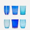 Zafferano Glass & Drinksware^Melting Pot Assorted Glasses Set of 6