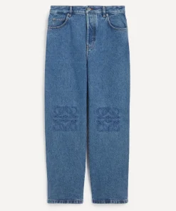 Loewe Jeans^Mid-Blue Anagram-Embroidered Baggy Jeans