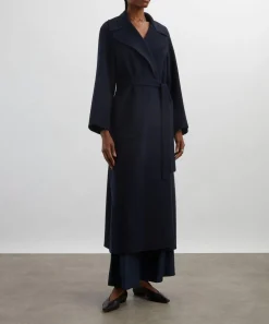 S Max Mara Coats & Jackets^Midnight Blue Doris Wool Robe Coat