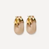 Lizzie Fortunato Earrings^Mini Gold-Plated Organic Hoop Earrings