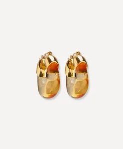 Lizzie Fortunato Earrings^Mini Gold-Plated Organic Hoop Earrings