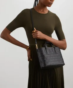Liberty Bags^Mini Marlborough Cross-Body Tote Bag in Embossed Leather