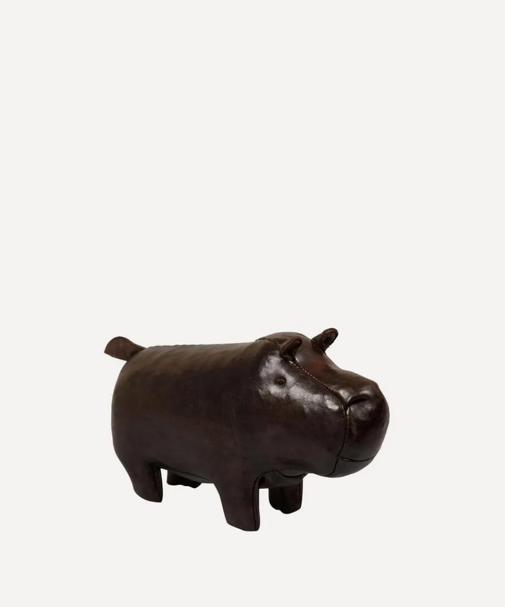 Omersa Footstools & Furniture^Miniature Leather Hippopotamus