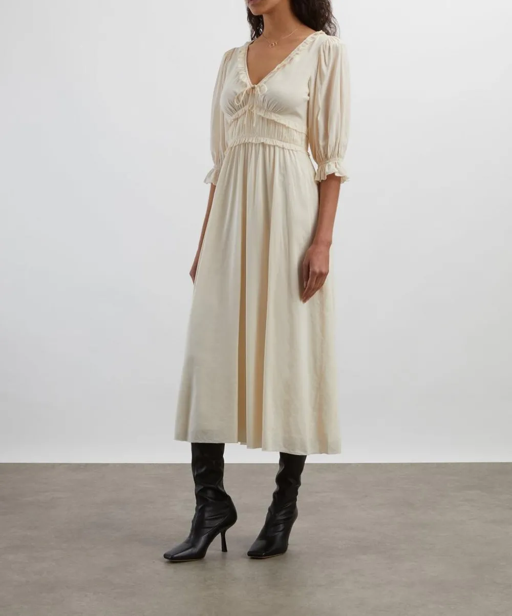 Reformation Dresses^Mireille Cream Midi Dress
