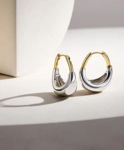 Astley Clarke Earrings^Mixed Metal Chunky Aurora U-Hoop Hoop Earrings