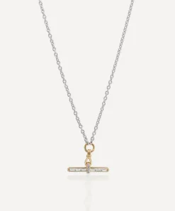 Laura Vann Necklaces^Mixed Metal Jeanie T-Bar Pendant Necklace
