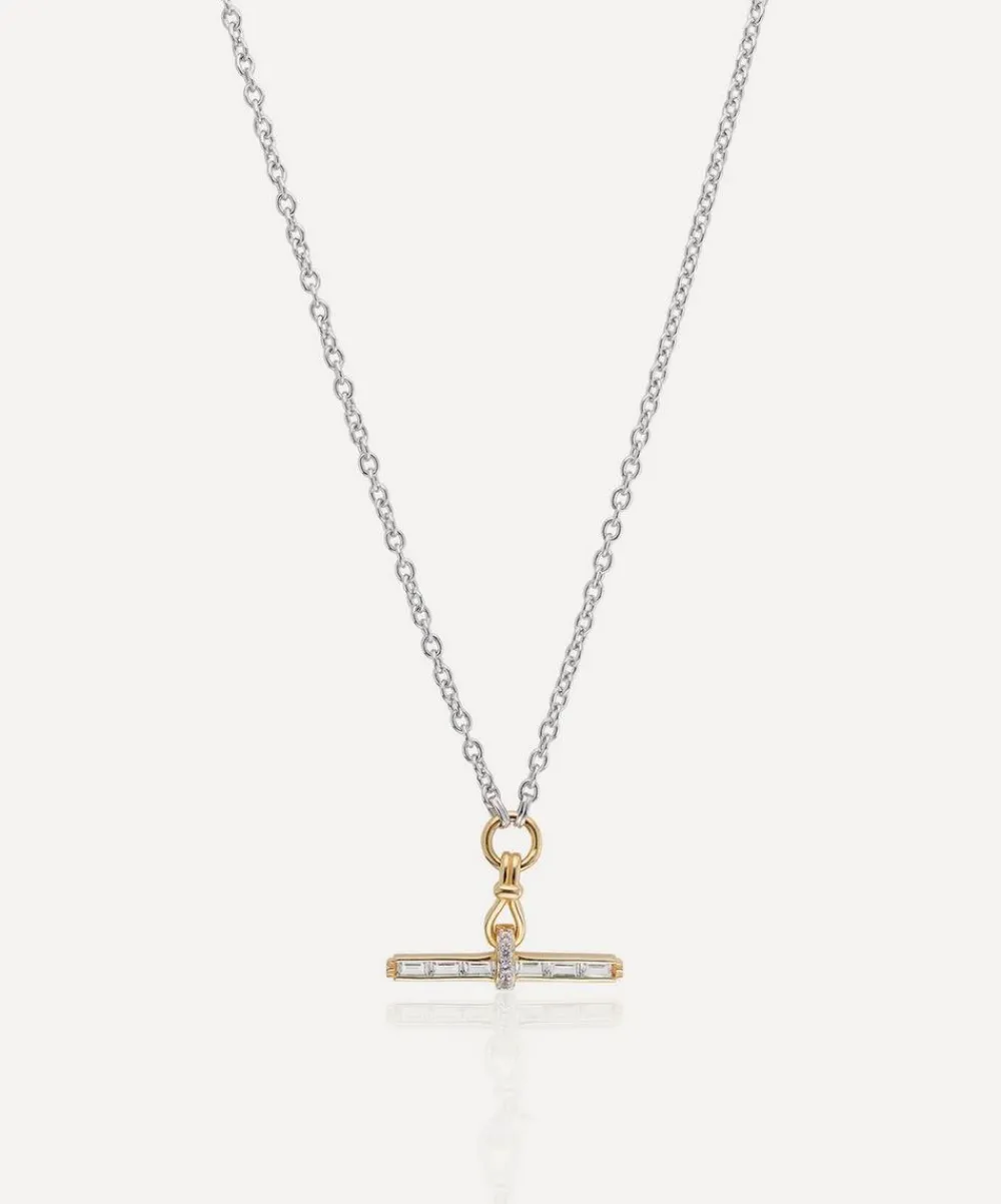 Laura Vann Necklaces^Mixed Metal Jeanie T-Bar Pendant Necklace