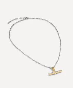 Laura Vann Necklaces^Mixed Metal Jeanie T-Bar Pendant Necklace