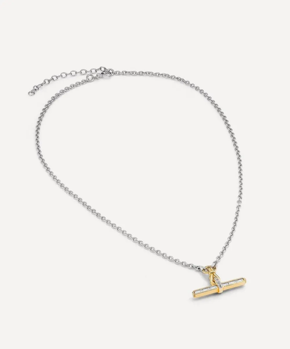 Laura Vann Necklaces^Mixed Metal Jeanie T-Bar Pendant Necklace