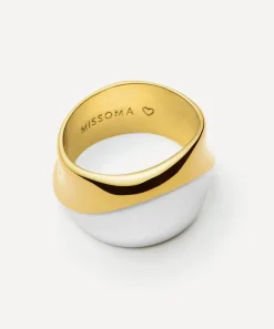 Missoma Rings|Rings^Mixed Metal Sculptural Molten Statement Ring