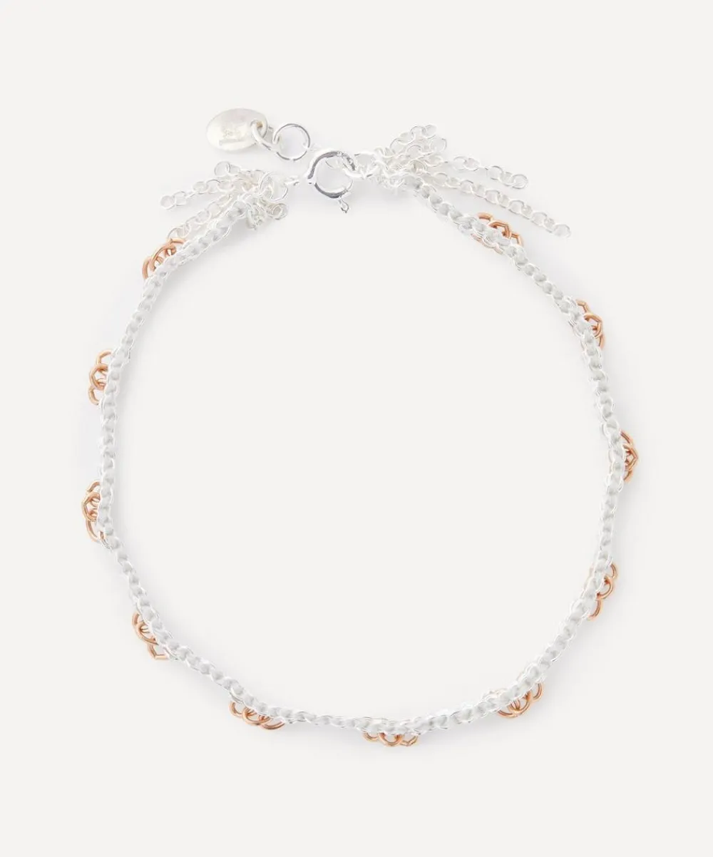 Stephanie Schneider Bracelets|Bracelets^Mixed Metal Staple Woven Thin Chain Bracelet