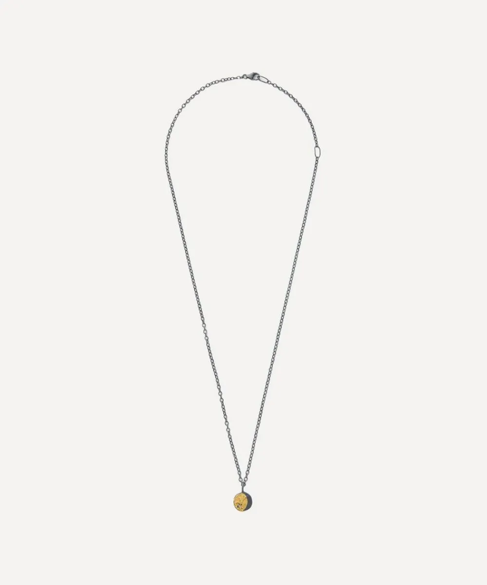 Acanthus Necklaces|Necklaces^Mixed Metal Tiny Lunal Coin Pendant Necklace