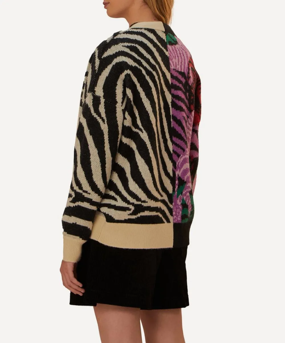 FARM Rio Knitwear^Mixed Zebra Prints Knit Cardigan