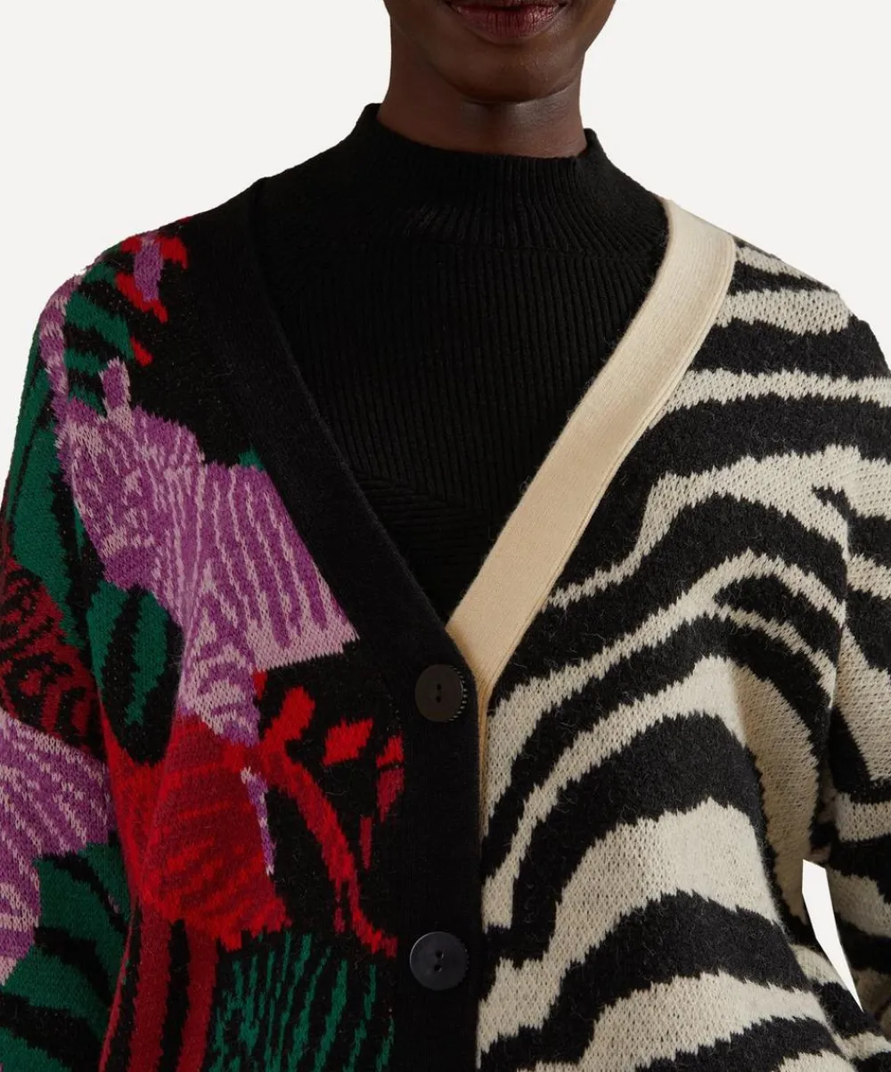 FARM Rio Knitwear^Mixed Zebra Prints Knit Cardigan