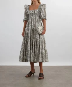 Hill House Home Dresses^Mocha Provencal Floral Corinne Nap Dress